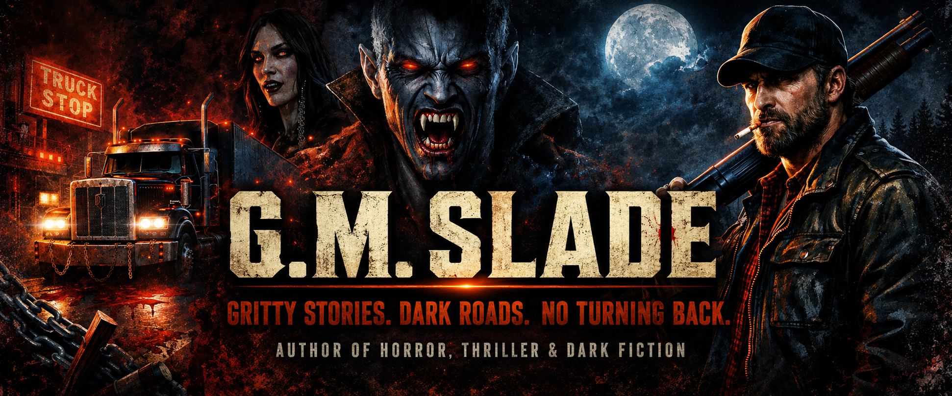 G.M. Slade — Gritty Stories. Dark Roads. No Turning Back.